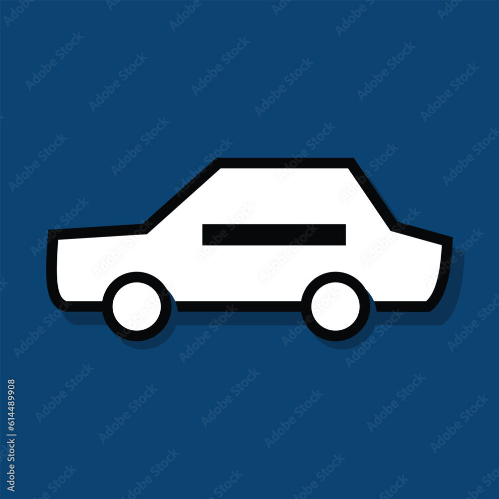 vector illustration of a car icon with a dark blue background vector illustration of a car icon with a dark blue background
