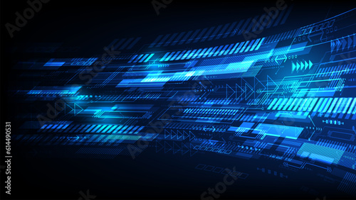 Abstract circuit technology background with digital data connection system and computer electronic design. Vector design.