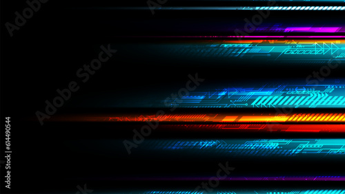 Abstract circuit technology background with digital data connection system and computer electronic design. Vector design.