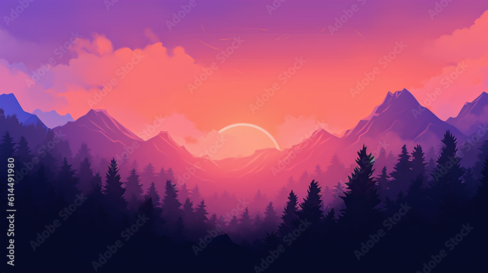 Obraz premium Twilight gradient background.