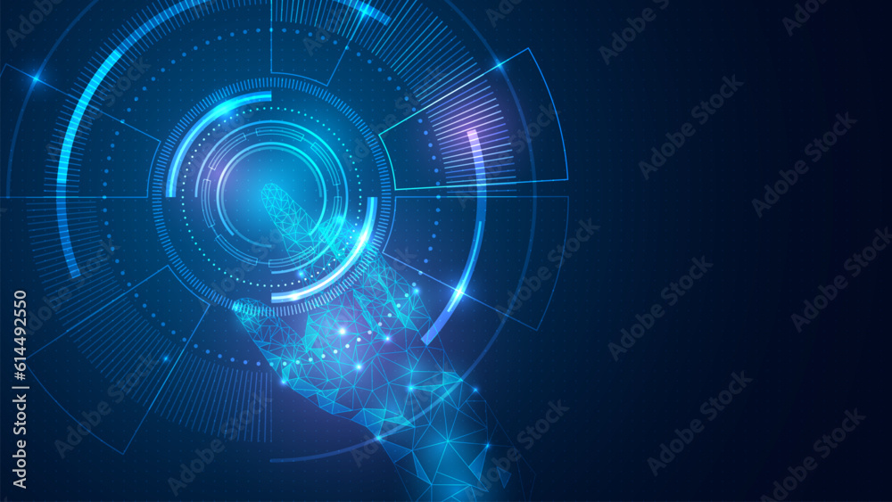 Touch the future, Interface technology, the future of user experience. Futuristic concept. Vector illustration. Touch the future, Interface technology, the future of user experience. Futuristic concept. Vector illustration.