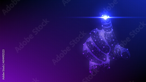 Touch the future, Interface technology, the future of user experience. Futuristic concept. Vector illustration.