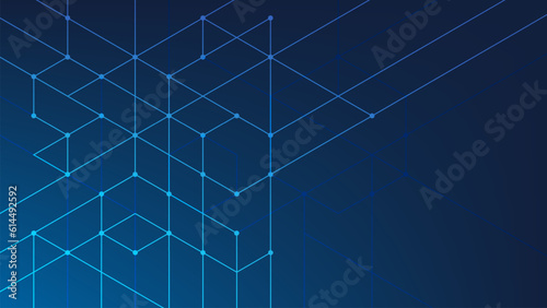 Abstract background consisting of set of hexagonal cells. Modern innovation communication technology business background. Background illustration vector.