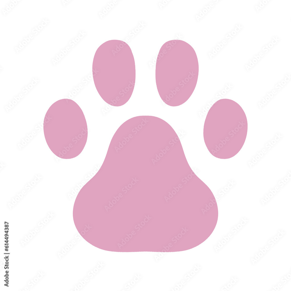 Pink paw clip art with transparent backgorund Pink paw clip art with transparent backgorund