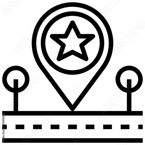 FAVORITE DESTINATION line icon,linear,outline,graphic,illustration