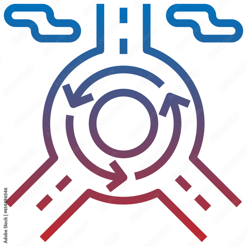 ROUNDABOUT line icon,linear,outline,graphic,illustration ROUNDABOUT line icon,linear,outline,graphic,illustration