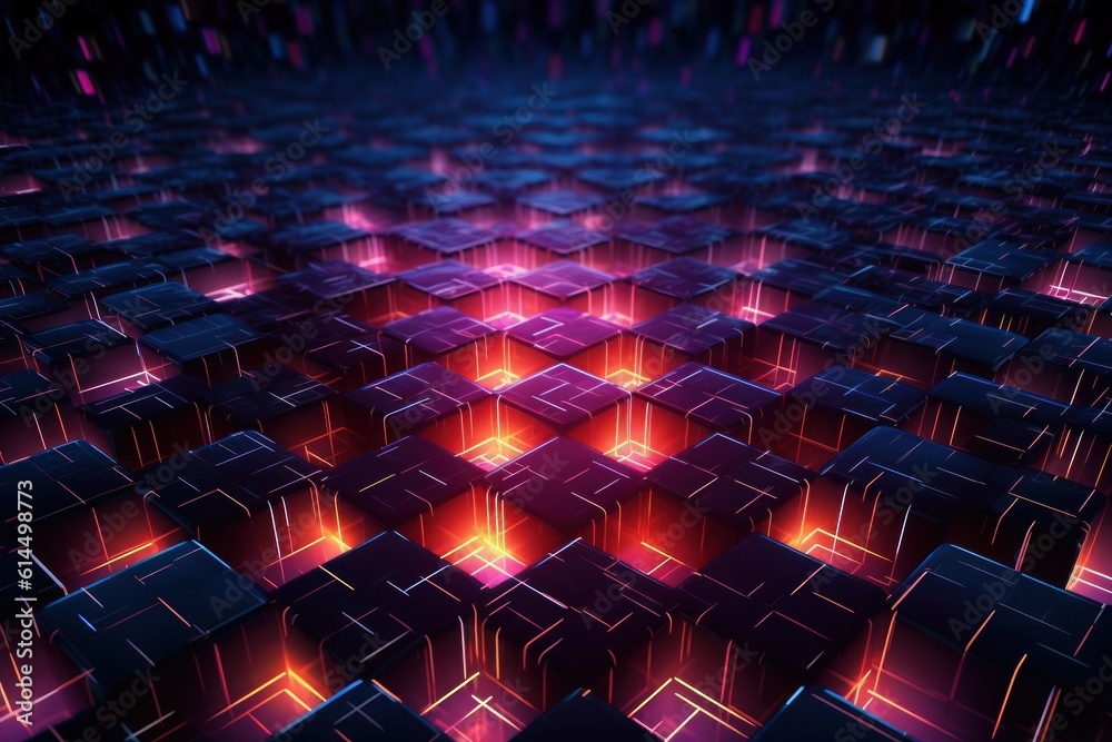 Fractal Electronic Squares Components - Generative AI Fractal Electronic Squares Components - Generative AI