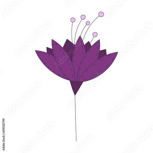 flowers bells vector purple element
