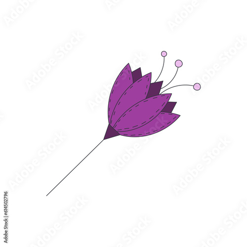 flowers bells vector purple element
