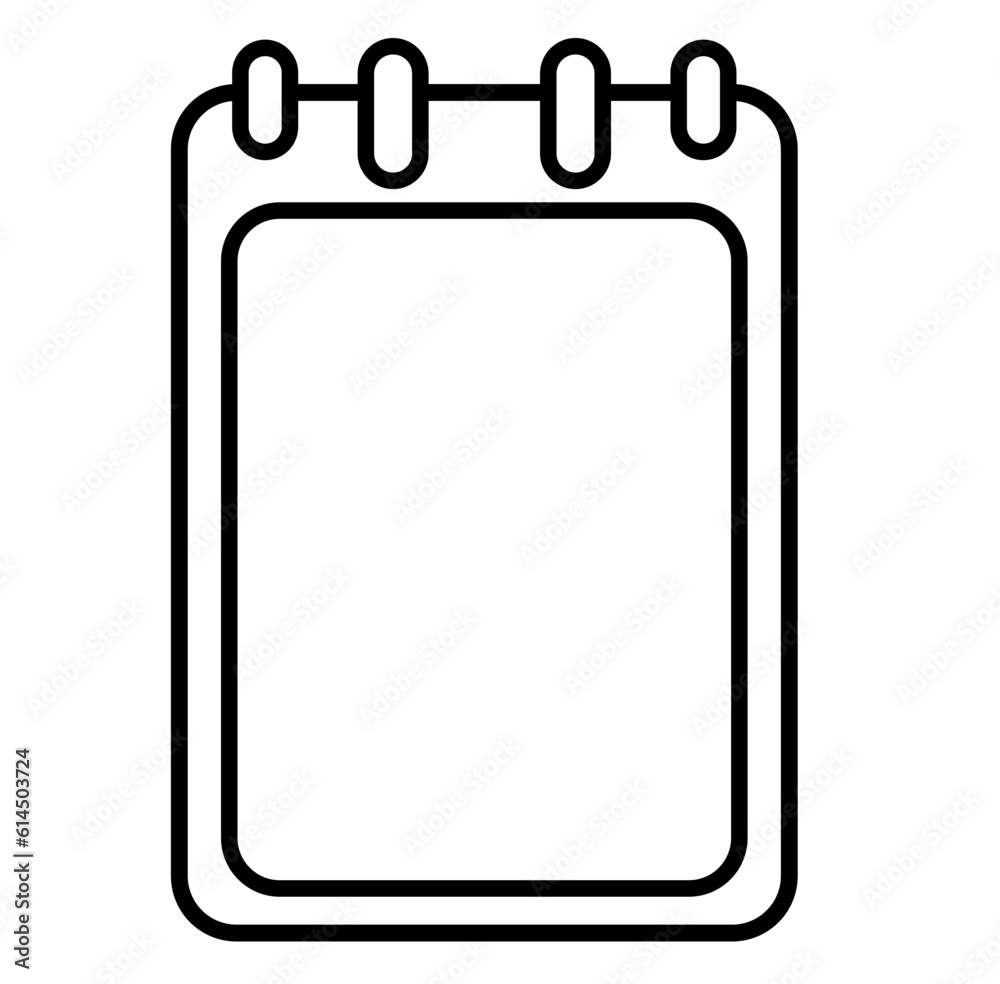 Cute sticky note notebook notepad back to school outline icon Cute sticky note notebook notepad back to school outline icon