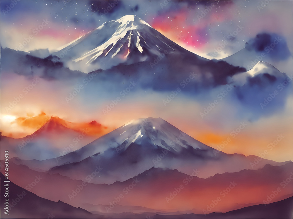 Kilimanjaro mountain landscape. AI generated illustration