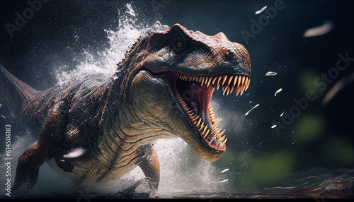 Tyrannosaurus rex dinosaur, An illustration of the idea of dinosaurs