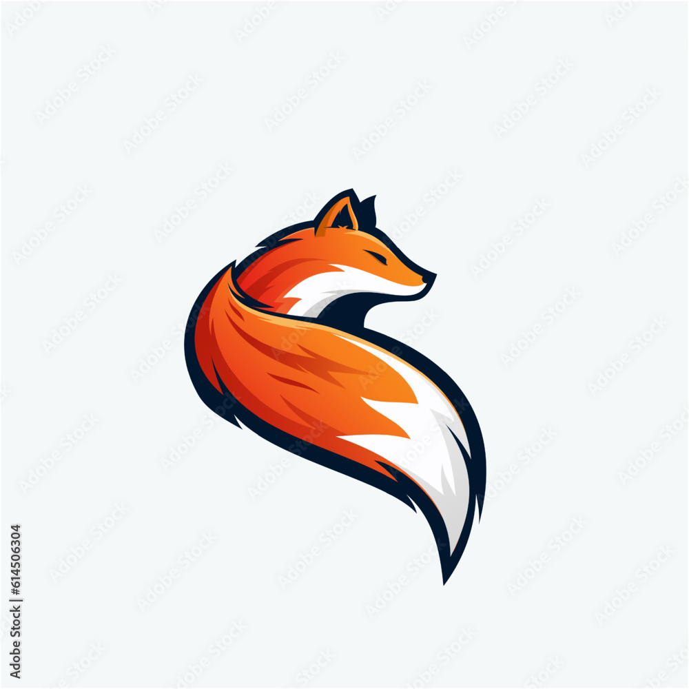 Obraz premium Fox Modern Design Vector Illustration.