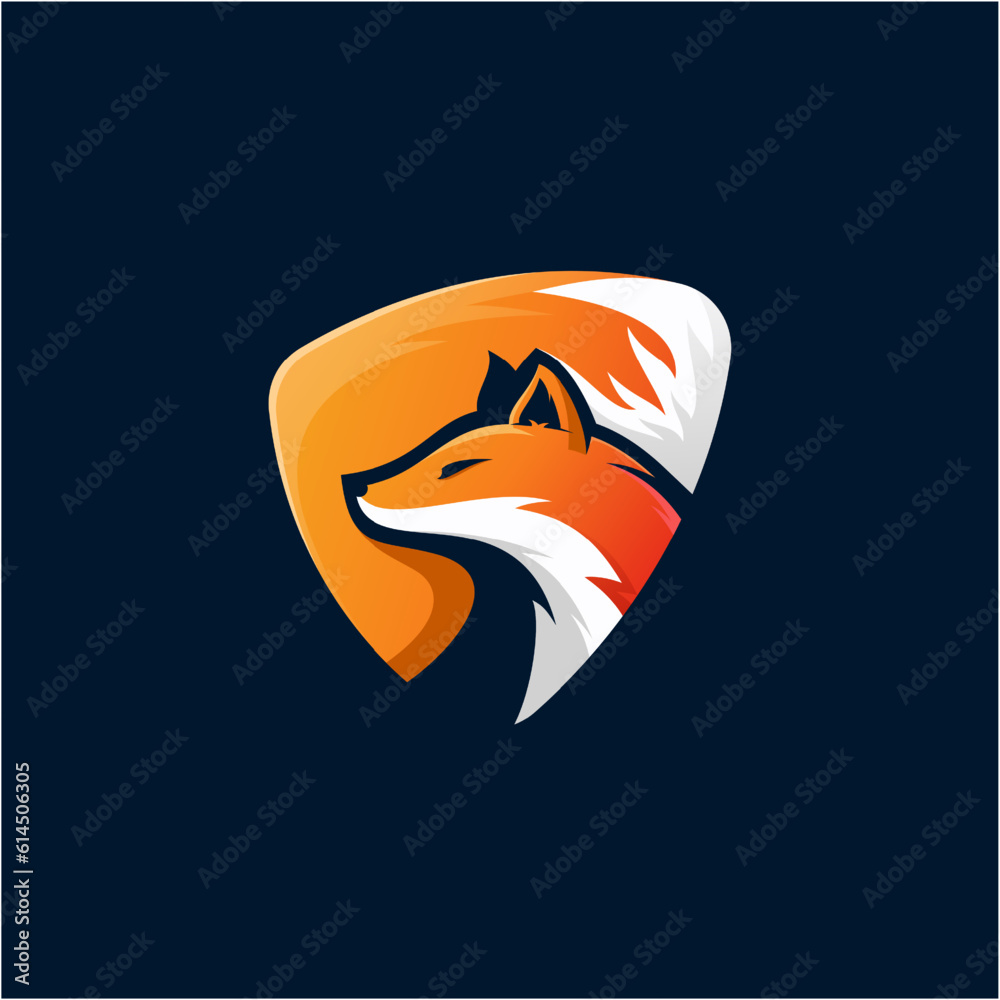 Naklejka premium Fox Vector Illustration. Modern Concept Logo Design.