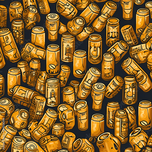 beer, japanese style, pattern, AI generated