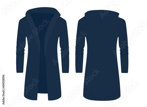 Blue knitted jacket. vector illustration