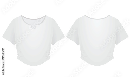 White women crop top. vector illustration