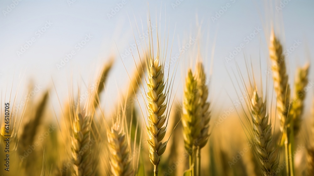 A golden wheat field, Generative AI 