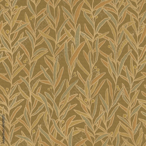 Leaves seamless pattern, Floral pattern, Seamless botanical texture, textile pattern, Leaf design, Tropical design © michaelrayback