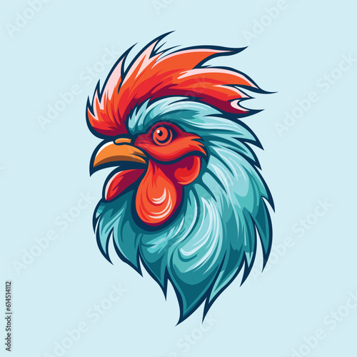Wallpaper Mural Isolated Rooster head Logo vector Torontodigital.ca