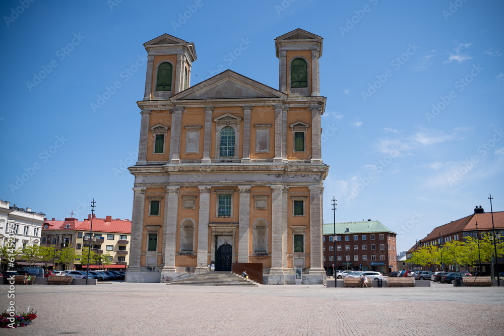 The market square in Karlskrona, where you can find numerous monuments of Swedish culture