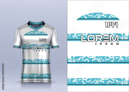 Sports jersey and t-shirt template sports jersey design vector mockup. Sports design for football, racing, gaming jersey. Vector