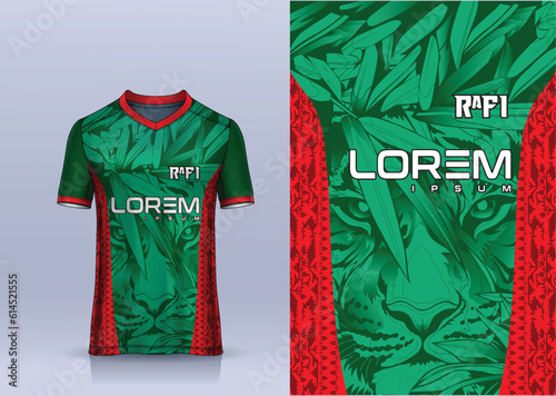bangladesh jersey and t-shirt template sports jersey design vector mockup. Sports design for football, racing, gaming jersey. Vector