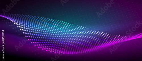 A sleek and stylish design featuring a smooth neon wave glowing against a dark background  perfect for adding a modern and edgy touch to any project