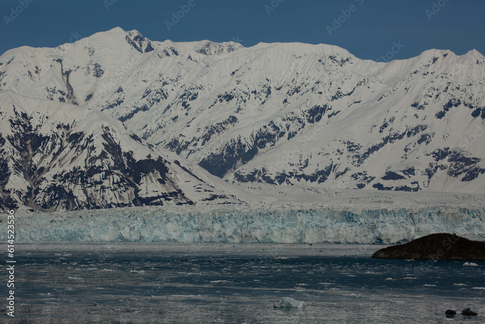 Scenic photograph of the Hubbard Glacier in the Yukon of Alaska landscape Scenic photograph of the Hubbard Glacier in the Yukon of Alaska landscape