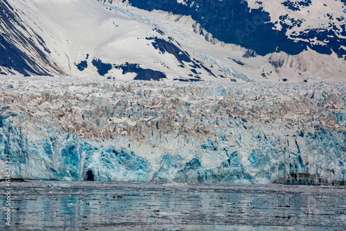 Scenic photograph of the Hubbard Glacier in the Yukon of Alaska landscape 