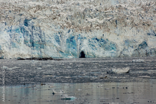 Scenic photograph of the Hubbard Glacier in the Yukon of Alaska landscape 