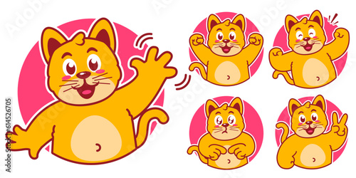 Cat cartoon stickers