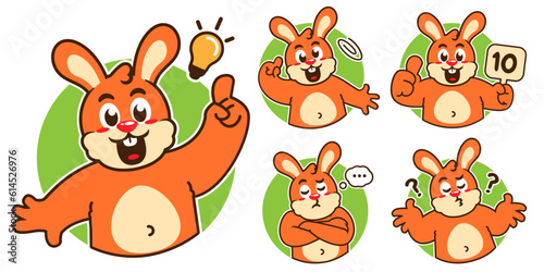 Bunny cartoon stickers