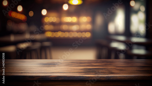 Empty old wooden table background © Piotr Krzeslak