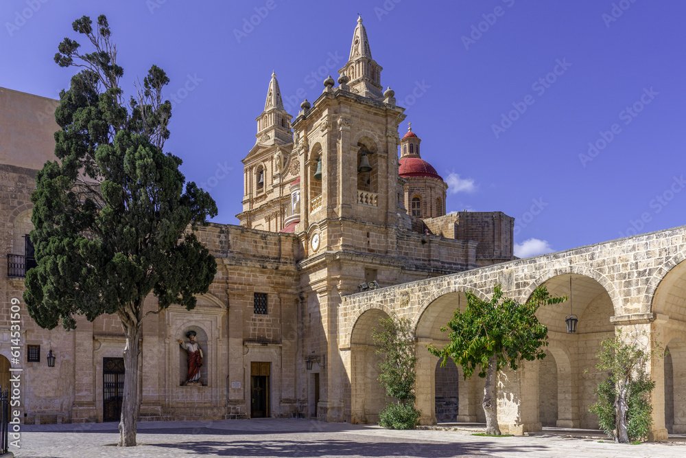 Malta  Island, city  of Mellieħa. Church of Our Lady Of The Grotto