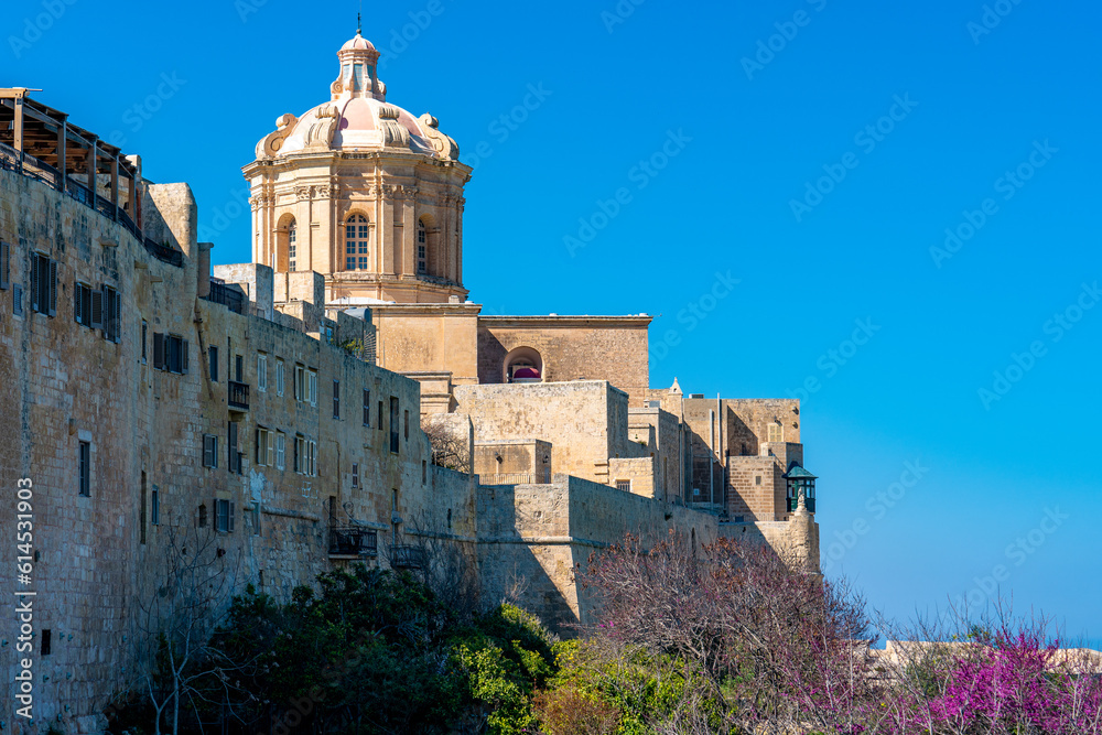 Malta Island, the St Paul's Cathedral in Mdina