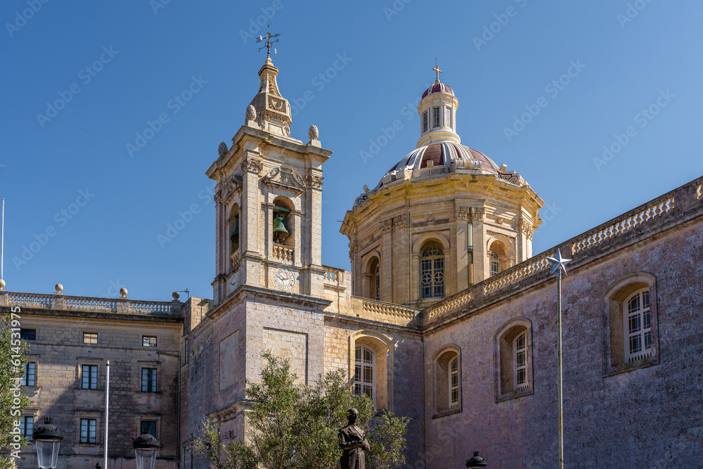 Malta Island, the St Paul's Cathedral in Mdina