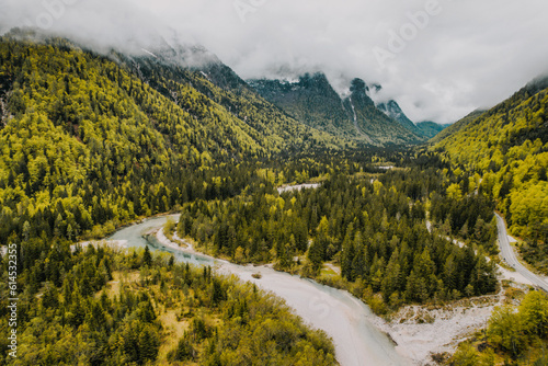 Lago del Predil, Friuli Venezia Giulia, Italy. rainy day photo