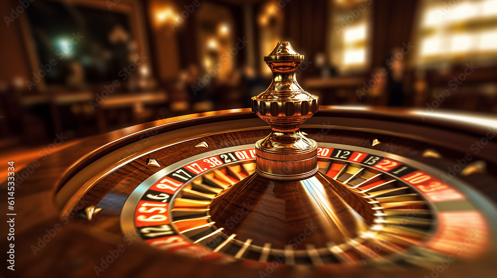 The spinning roulette wheel, with anticipation building as the ball bounces and lands on a winning number The spinning roulette wheel, with anticipation building as the ball bounces and lands on a winning number