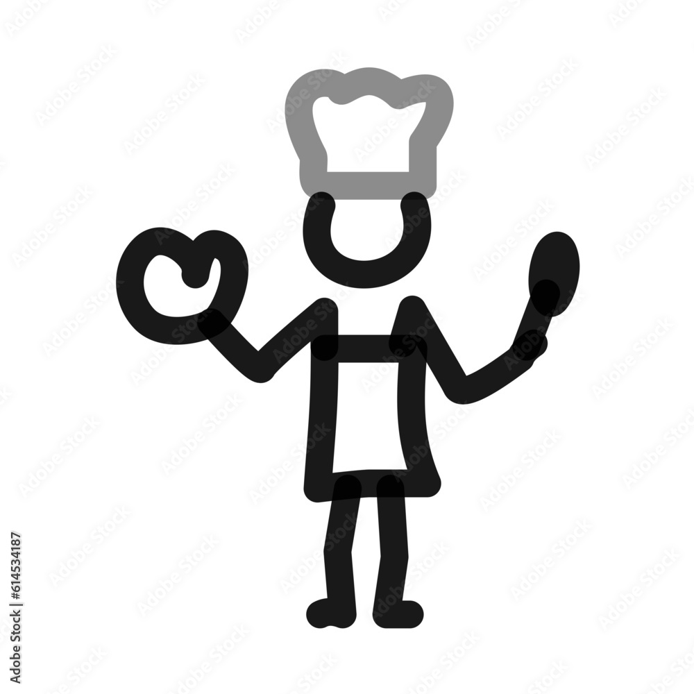 chef simple line drawing chef simple line drawing