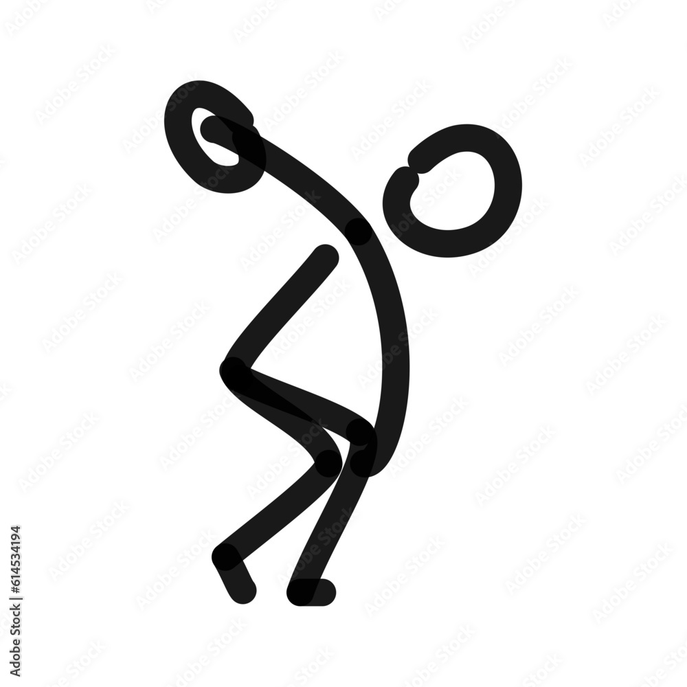discus throw simple line art vector doodle art discus throw simple line art vector doodle art