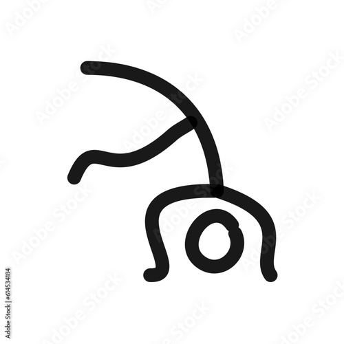 cartwheel block figure line art doodle
