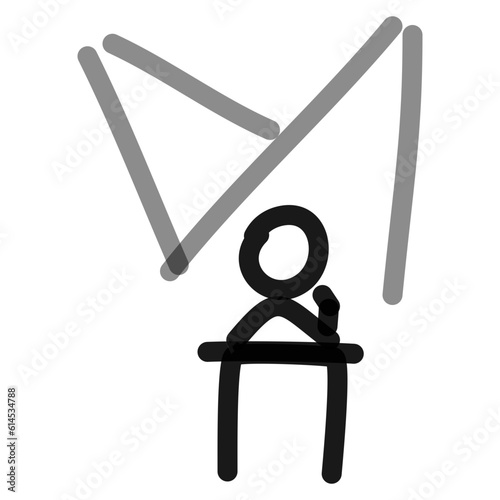public speaking stick figure doodle