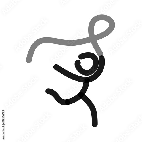 rhythmic gymnastics doodle stick figure