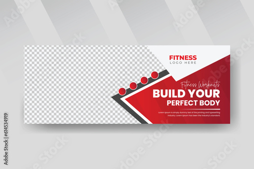 fitness social media cover or web banner vector templates fully editable, advertising design, social media banner post, Gym, fitness, workout banner template design, sports, jogging, gym facebook cove