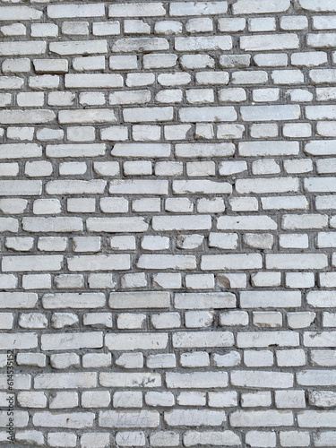 White brick wall, background, texture, relief