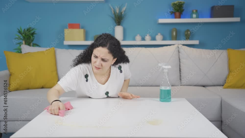 The young woman who struggles with stubborn stains. The young woman who struggles with stubborn stains.