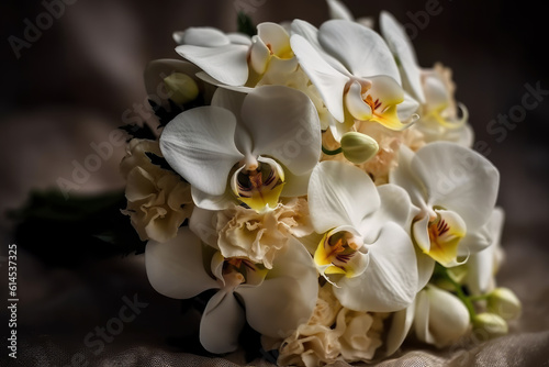 Beautiful wedding bouquet close-up, AI Generated