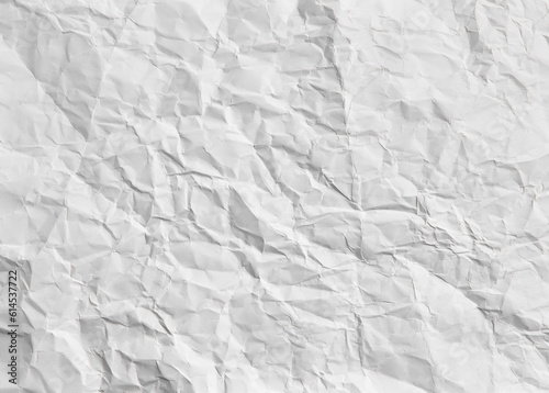  White crumpled paper texture background