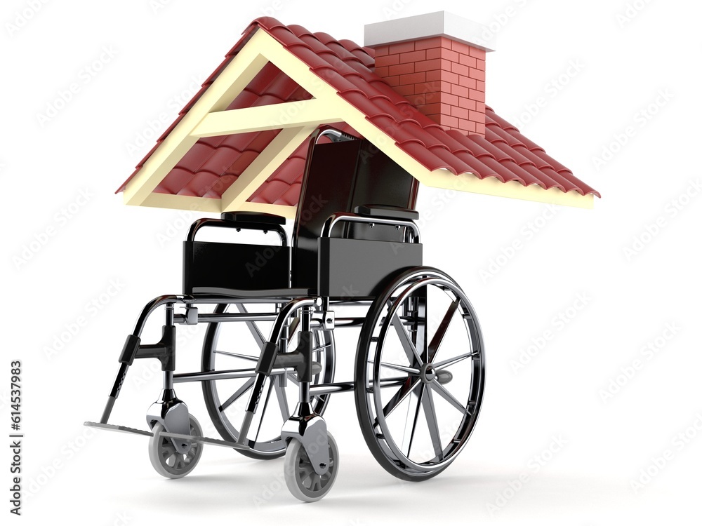 Wheelchair with roof